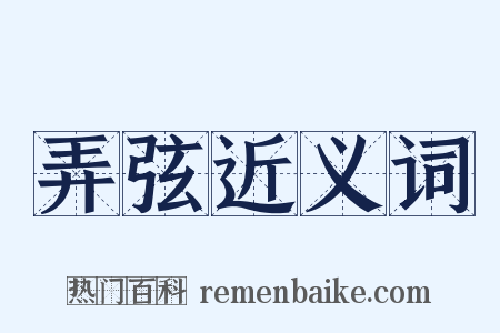 弄弦近义词是什么意思的图片